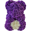 Rosenbär 25cm – Violett – Herz